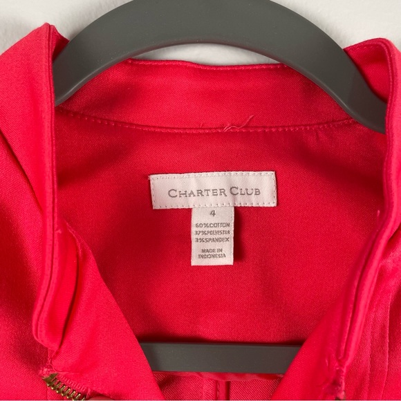 CHARTER CLUB ZIPPER BLAZER | Deep Pink | Size 4 - Picture 4 of 4